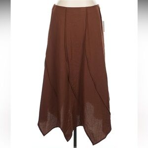 Eloquii Asymmetrical Brown Skirt